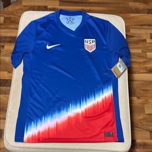 Nike USA Soccer Away Jersey Blue/Red Men’s size Medium World Cup United States